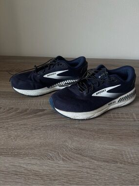Brooks Beast GTS Running Shoes Mens 10 Wide 2E Navy Blue Stability Sneakers